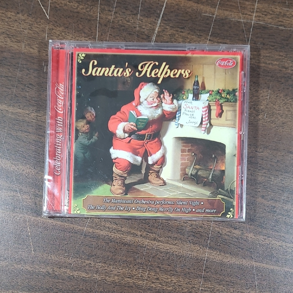 Coca Cola Santa's Helpers CD with Red Festive Cover
